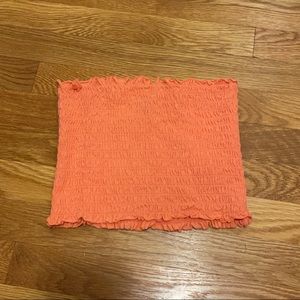 Coral tube top
